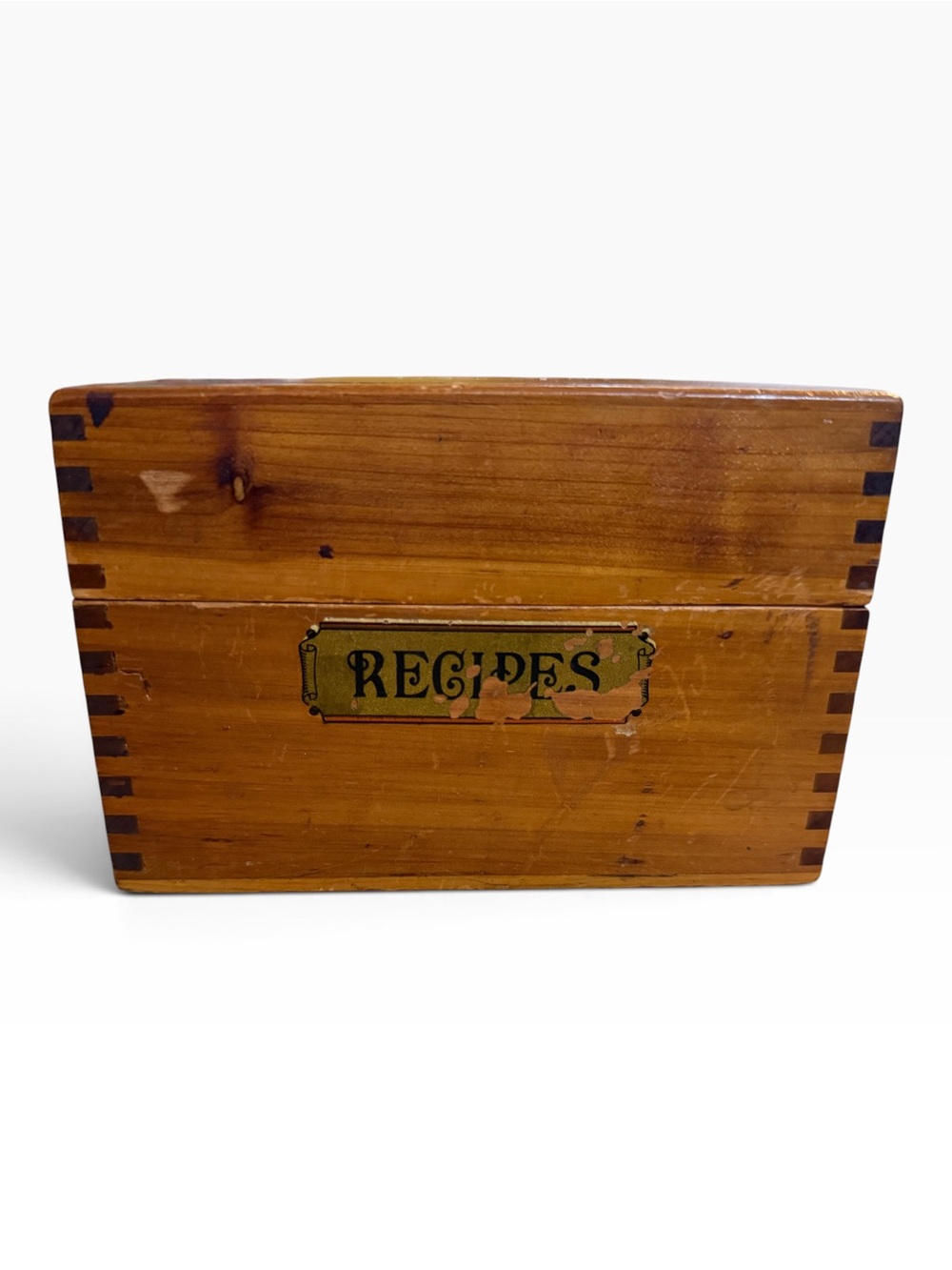 Vintage Wooden Recipe Card Box Manufactured By The Pilliod Cabinet Company
